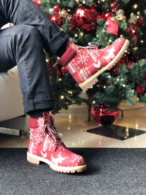 christmas timberland boots