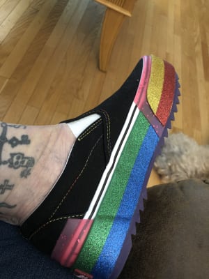 Glitter Slip On Stacked Glitter Slip On Stacked