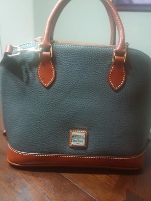 Dooney & Bourke Elephant Pebble Grain Zip Zip Satchel