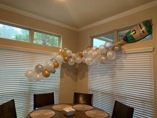 Air Filled Champagne Bottle Balloon Kit Party City