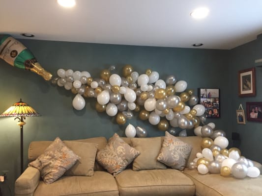 Air Filled Champagne Bottle Balloon Kit Party City