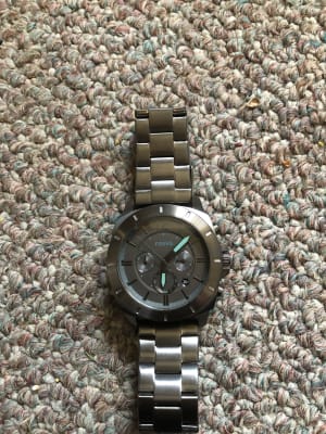 fossil privateer sport chronograph smoke stainless steel watch