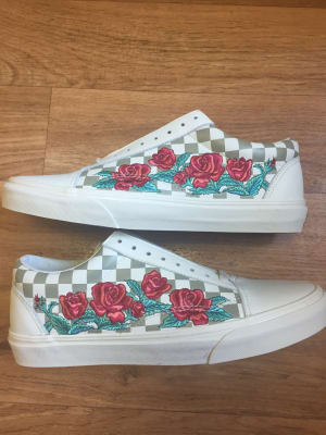 broderie rose pour vans broderie rose pour vans