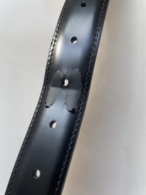 Brooks Brothers Men's Gold Buckle Leather Dress Belt | Black | Size 38 - Shop Holiday Gifts and Styles