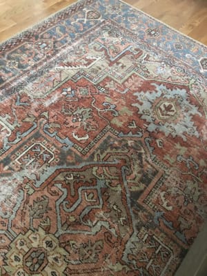 Terracotta And Blue Distressed Primus Area Rug World Market