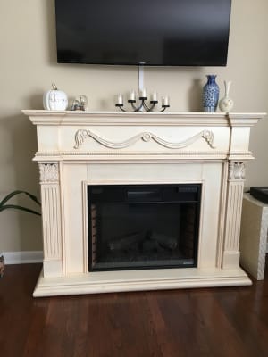 Gossamer Antique Ivory Cabinet 28 Infrared Firebox 28wm184