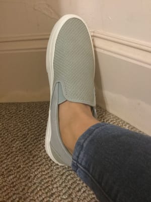 woven check slip on vans