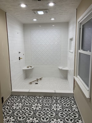 Byzantine Florid Arabesque Bianco Ceramic Wall Tile Tilebar