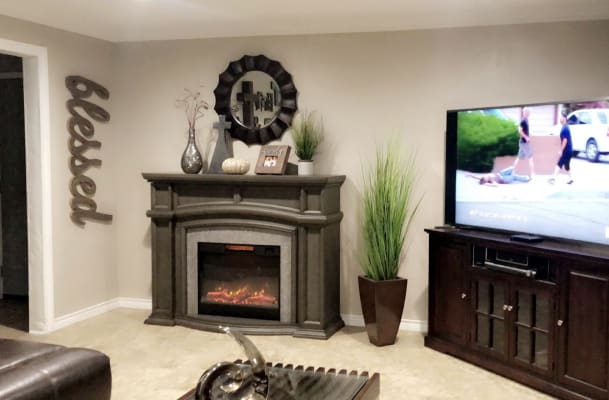 62 Grand Gray Electric Fireplace Big Lots