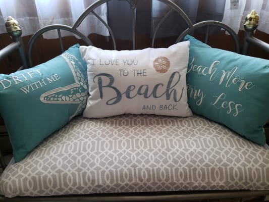 To The Beach And Back White Sand Dollar Lumbar Throw Pillow Big Lots