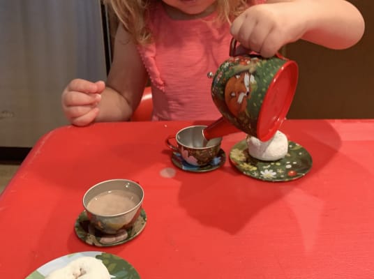 woodland tin tea set