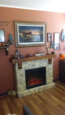 Fieldstone Rustic Electric Fireplace Mantel Package Gds26l5