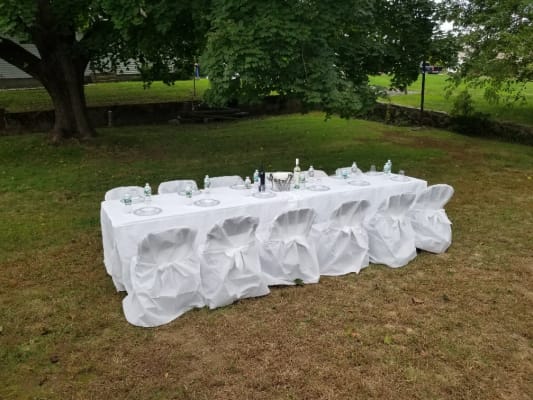 White Folding Chair Covers Party City