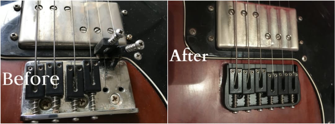 Hipshot 6 String Us Fixed Guitar Bridge 125 Black Musician S Friend