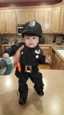 infant police officer costume