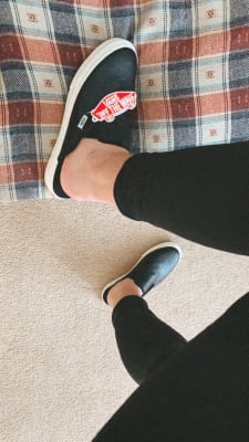 vans slip on checkerboard mule