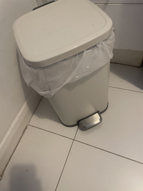 Hefty Touch Lid Trashcan - White, 13.3 gal - Baker's