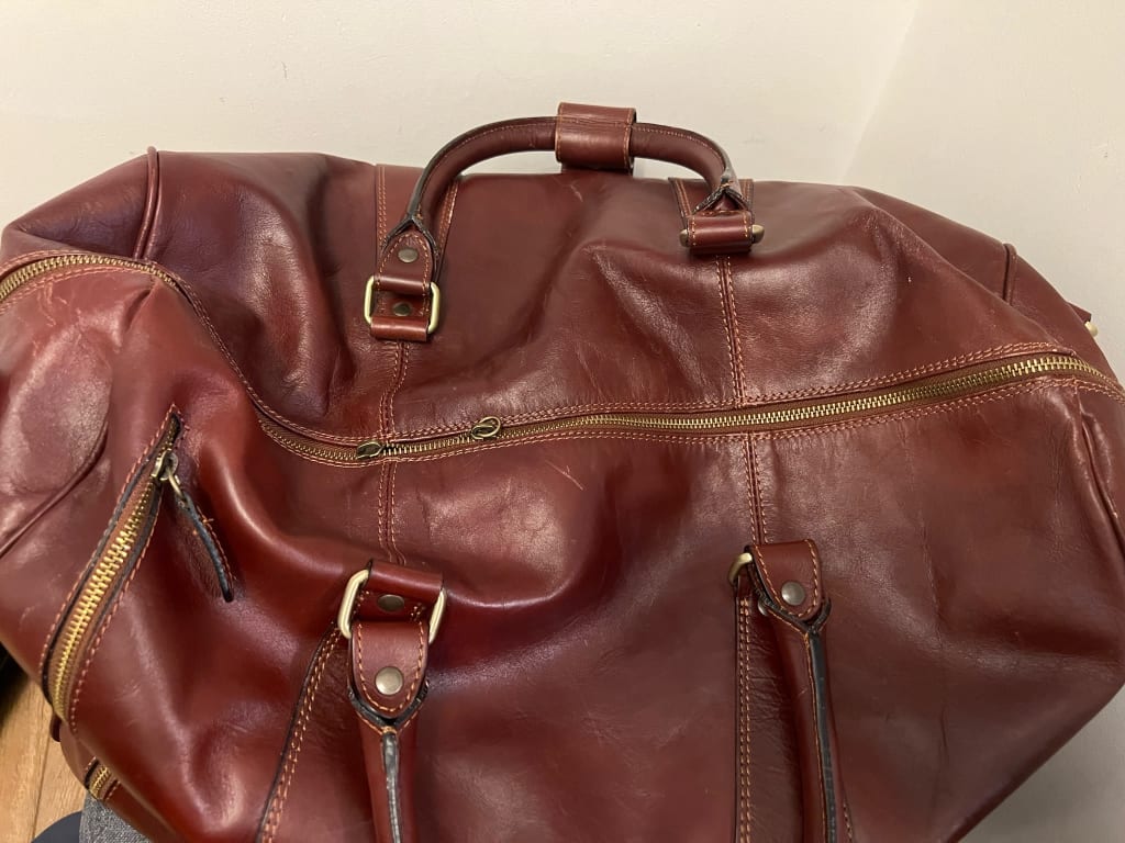 John Lewis Made in Italy Leather Messenger 2 Bag, Brown at John