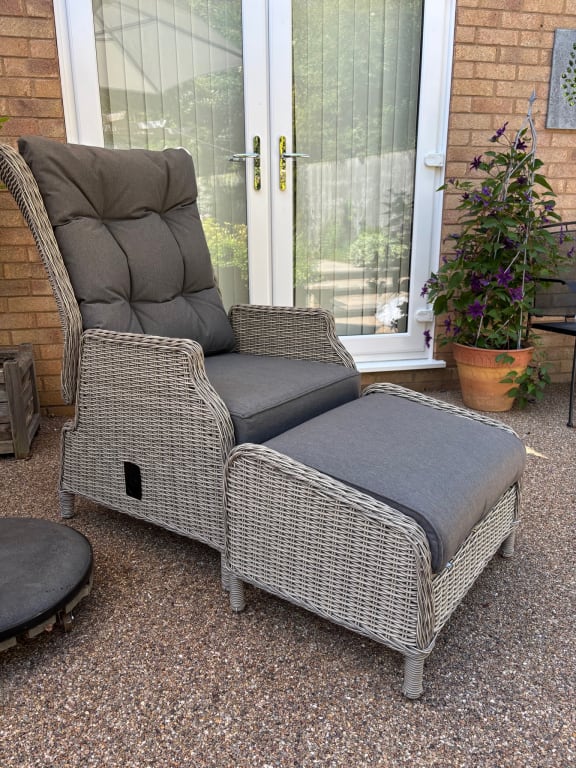 Kettler Palma Rattan Reclining Chair And Footstool KETTLER Palma - Main Image