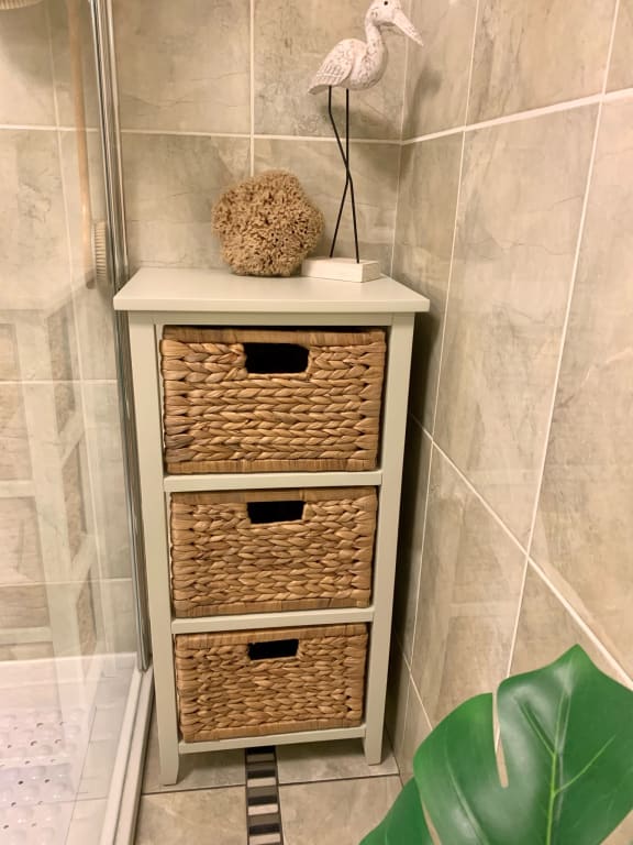 John Lewis Pine and Water Hyacinth Drawer Storage Unit, Linen