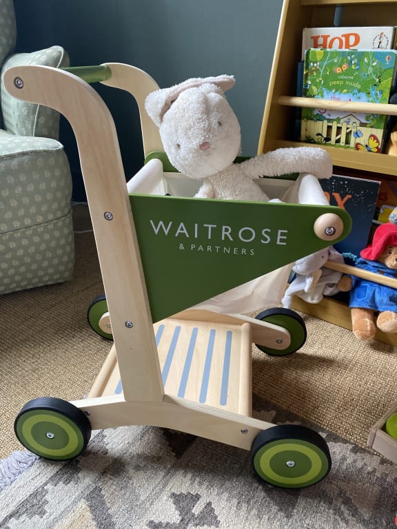 John Lewis Waitrose Wooden Shopping Trolley