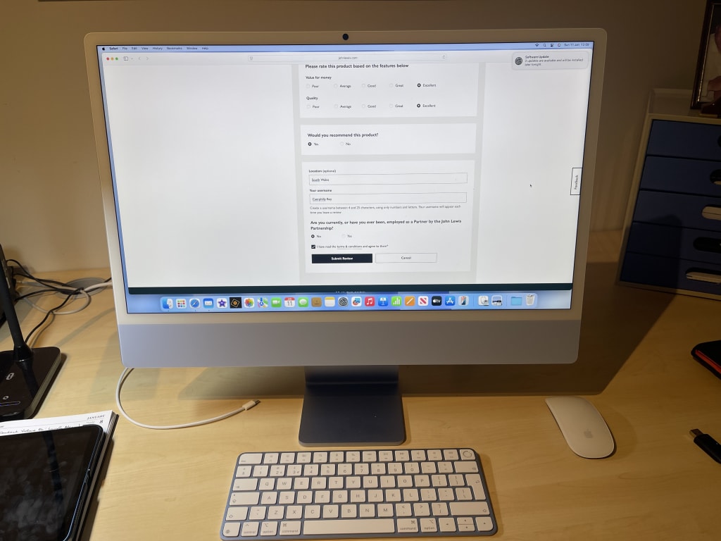 2024 Apple iMac 24 All-in-One, M4 Processor, 24GB RAM, 512GB SSD