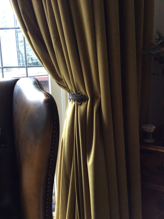 John Lewis Velvet Pair Lined Pencil Pleat Curtains, Damson, W167 x