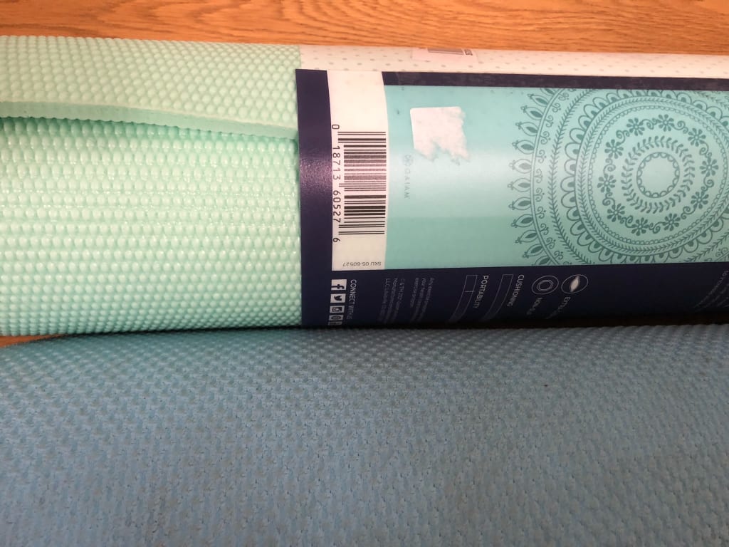 Gaiam Premium Marrakesh 4mm Yoga Mat, Navy Fleur by John Lewis & Partners