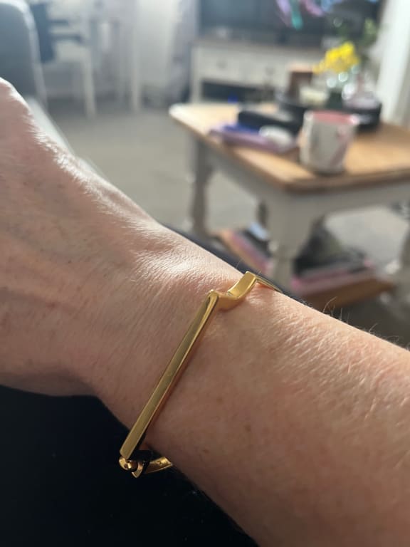 Monica Vinader Signature Thin Bangle, Rose Gold, Medium