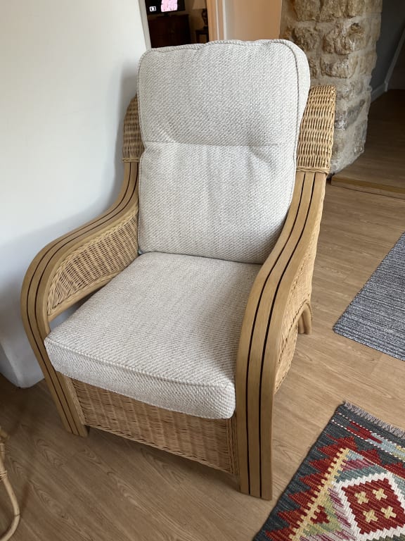 Desser Opera Rattan Armchair, Light Oak/Jasper