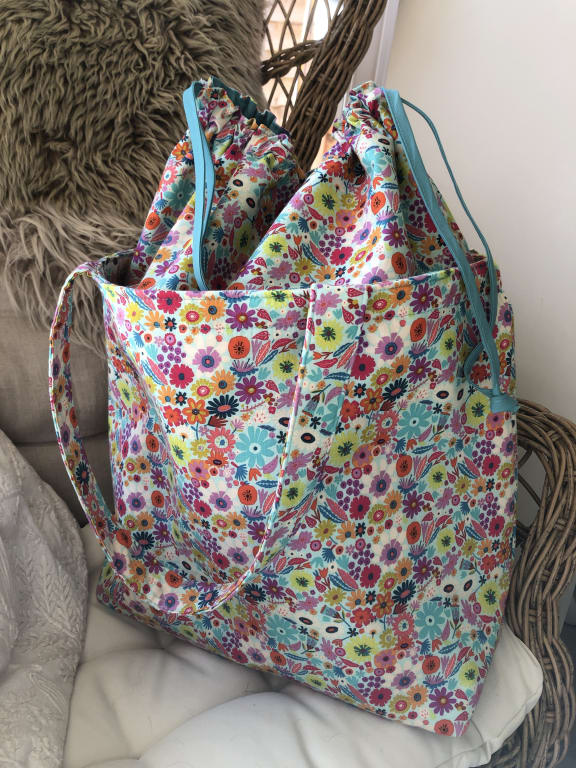 Sewing Pattern Lego Storage Mat Drawstring Gather Sack™ Play Mat