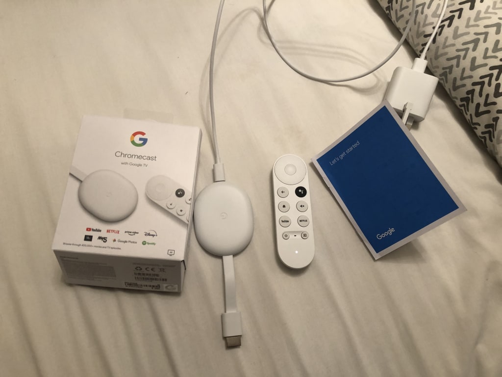 Google Chromecast (2020) with Google TV (4K) Streaming 