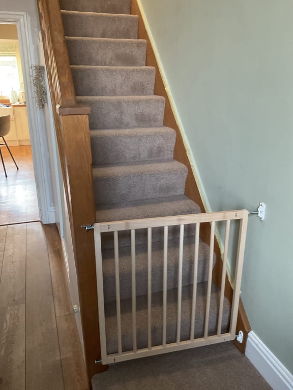 Safety Gate Babydan Wooden Gate Baby Dan Safety Gate FLEX M, White