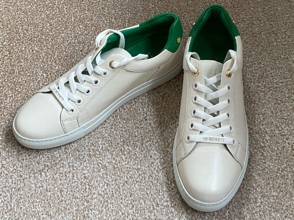 Jasper Gold Lk Bennett Metallic Gold Trainers Signature Cream