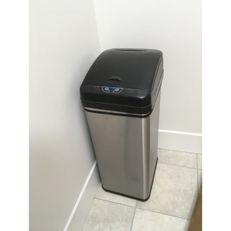 iTouchless 13gal Deodorizer Filtered Stainless Steel Sensor Trash Can