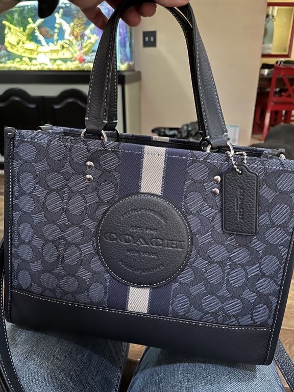 COACH®  Dempsey Carryall In Signature Jacquard With Coach Patch And Heart  Charm