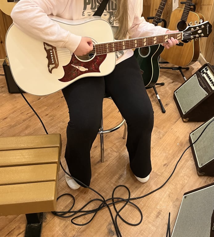 finEpiphone ダヴ　Dove Pro エレアコ希少ホワイトカラー finEpiphone ダヴ Dove Pro エレアコ希少ホワイトカラー