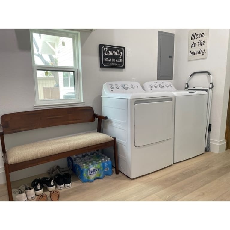 Carson Carrington Comiskey Cherry Finish Arm Dining Bench with Back ...