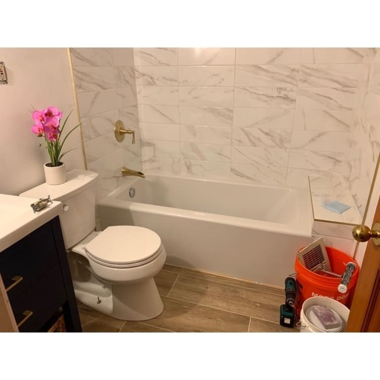 American Standard Studio Studio 60x30inch Integral Apron Bathtub Left Drain Bed Bath