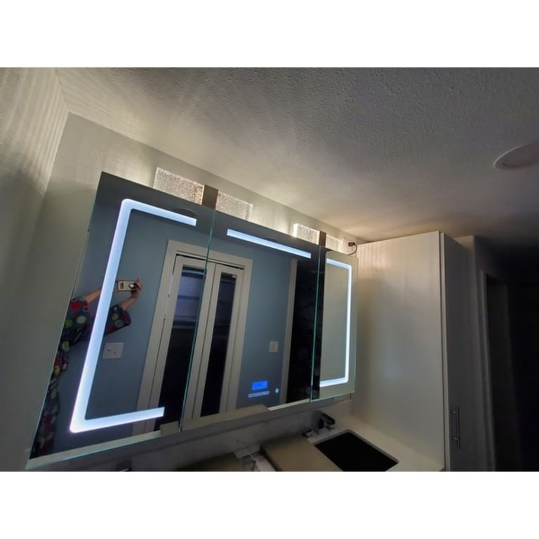 Lesina 48 in. SurfaceMount LED Mirror Medicine with Defogger