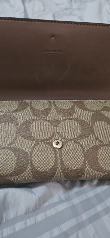 COACH ☜UNBOXING☞ Small Trifold Wallet / F37968 / BLACK 