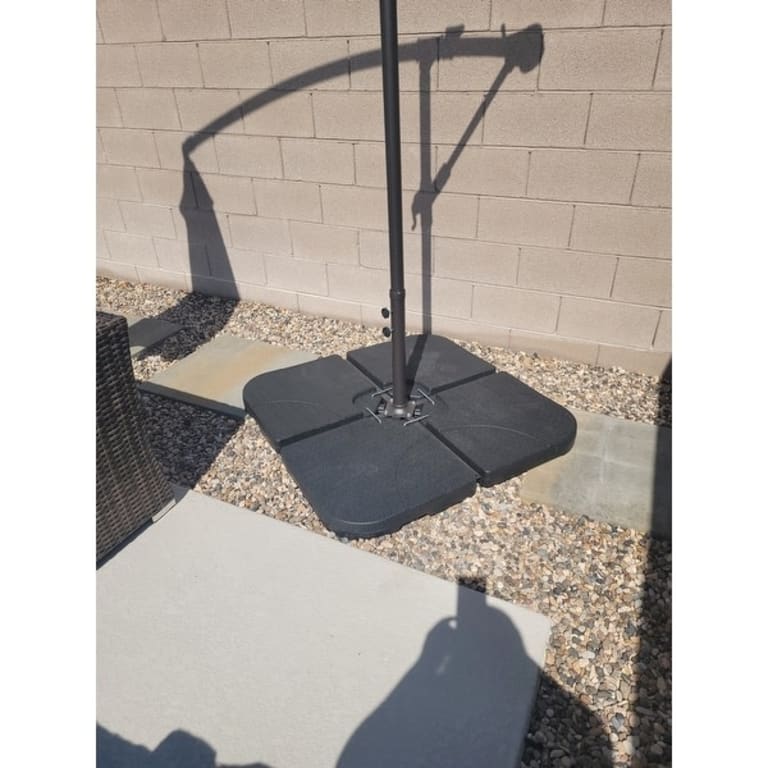 Bonosuki 4Piece Cantilever Base Offset Patio Umbrella Stand, 176lb