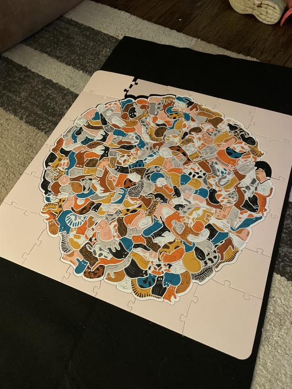 299 Cats & a Dog Puzzle from Uncommon Goods. Customer submitted image.