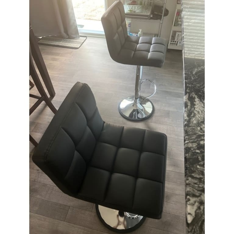Adjustable Armless Swivel Bar Stools, Set of 2, New main image 0