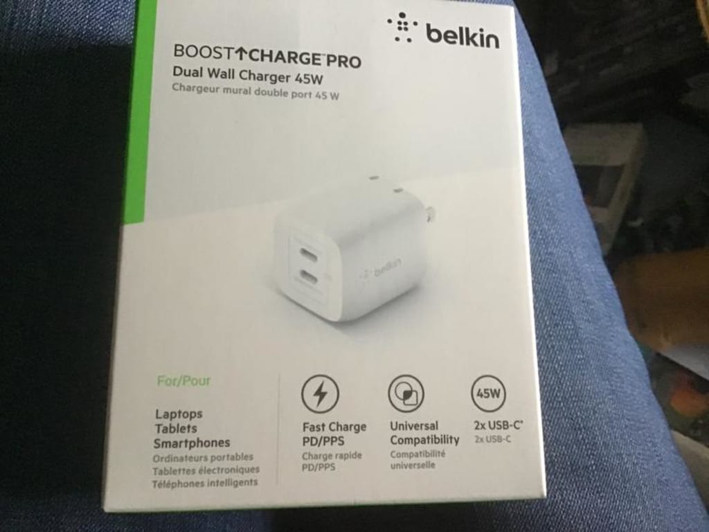 Cargador Belkin Boost Charge Pro 45W Dual Port USB-C Universal