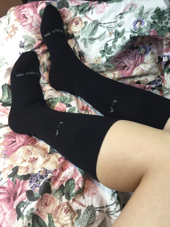 Personalized Socks - Set of 5 Pairs from Uncommon Goods. Customer submitted image.