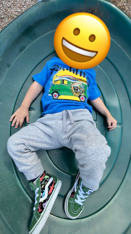 Toddler Sk8-Hi Side Zip Shoe in Floral Orange / Marshmallow White