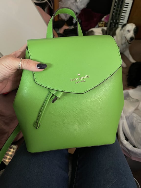 Kate+Spade+Saffiano+Leather+Lizzie+Medium+Flap+Backpack+Turaco+