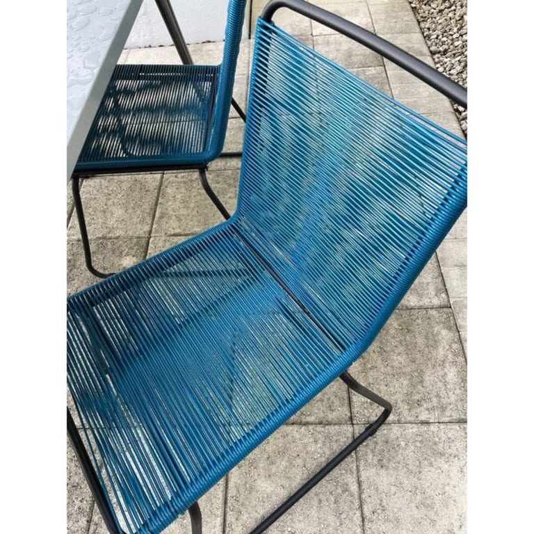 Corvus Sarcelles Woven Wicker Patio Dining Chairs(Set of 4) On Sale