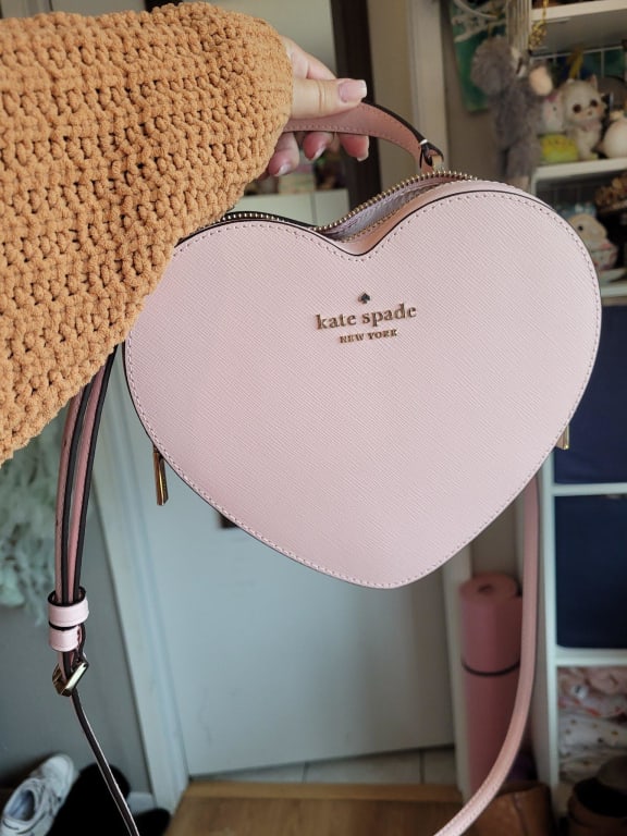 Kate Spade New York Love Shack Heart Purse (Chalk Pink): Handbags